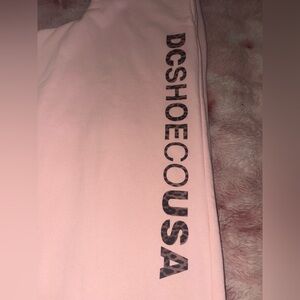 DC Pink Pants with Black Logo